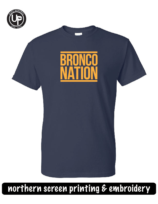 Bronco Nation Stacked – northern screen printing & embroidery